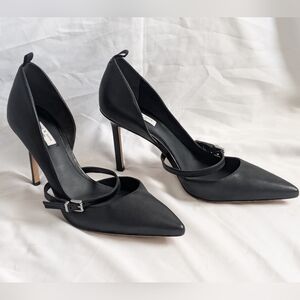 Rag & Bone Black Leather Pointy Stiletto Pumps Removable Maryjane Straps Size 40